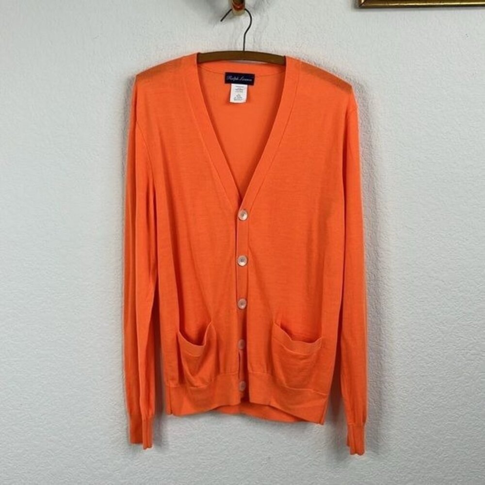 Ralph Lauren Purple Label Orange Cardigan